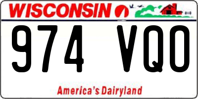 WI license plate 974VQO