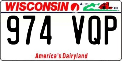 WI license plate 974VQP