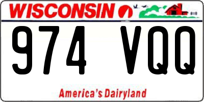 WI license plate 974VQQ