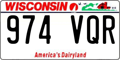 WI license plate 974VQR