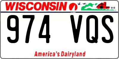 WI license plate 974VQS