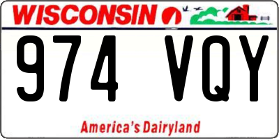 WI license plate 974VQY