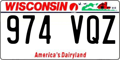 WI license plate 974VQZ