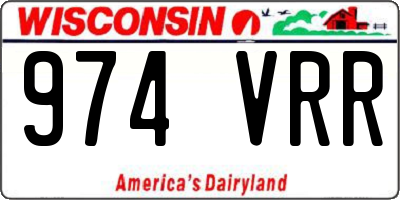 WI license plate 974VRR