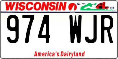 WI license plate 974WJR