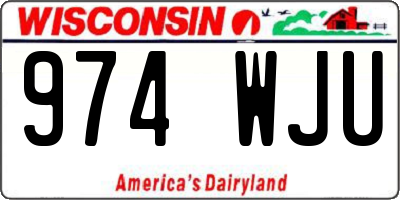 WI license plate 974WJU
