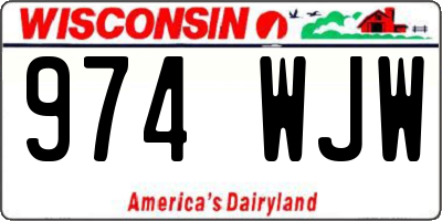 WI license plate 974WJW