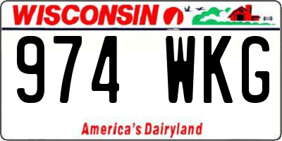 WI license plate 974WKG