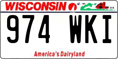WI license plate 974WKI