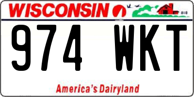 WI license plate 974WKT