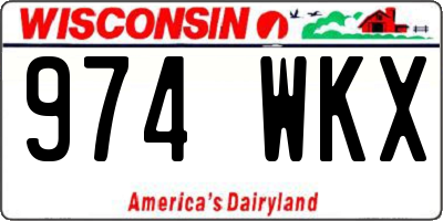 WI license plate 974WKX