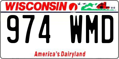 WI license plate 974WMD