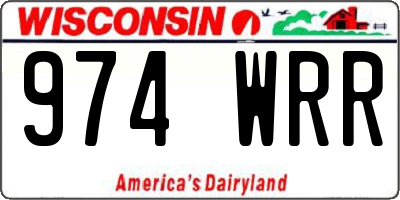 WI license plate 974WRR