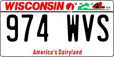 WI license plate 974WVS