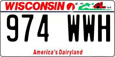 WI license plate 974WWH