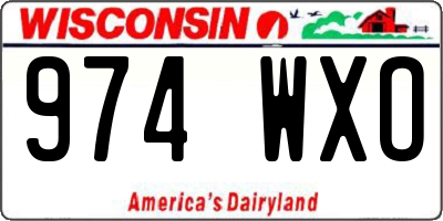 WI license plate 974WXO