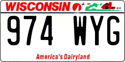 WI license plate 974WYG