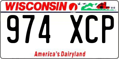 WI license plate 974XCP