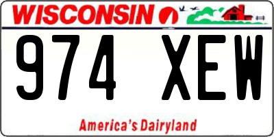 WI license plate 974XEW