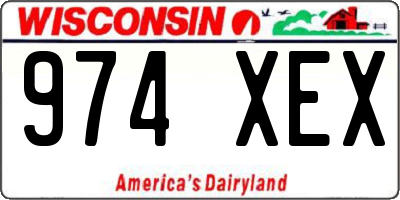 WI license plate 974XEX