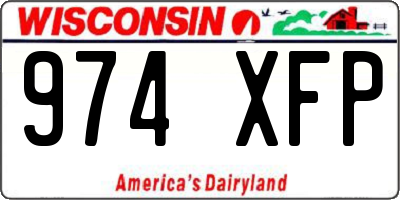 WI license plate 974XFP