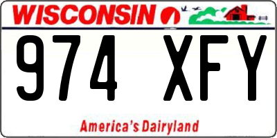 WI license plate 974XFY
