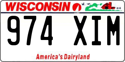 WI license plate 974XIM
