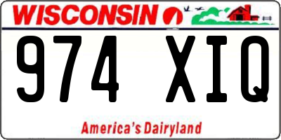 WI license plate 974XIQ