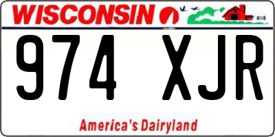 WI license plate 974XJR
