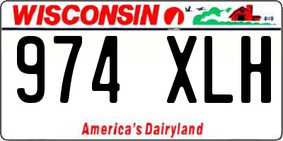 WI license plate 974XLH