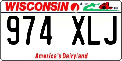 WI license plate 974XLJ