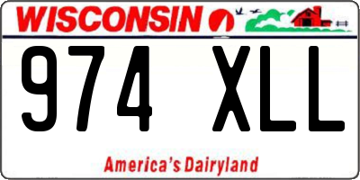 WI license plate 974XLL