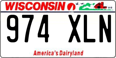 WI license plate 974XLN