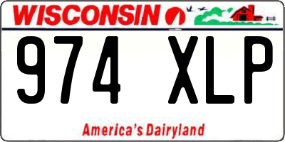 WI license plate 974XLP