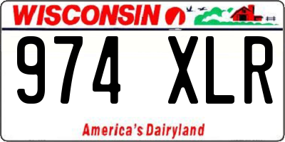 WI license plate 974XLR