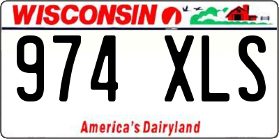 WI license plate 974XLS