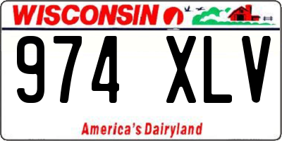 WI license plate 974XLV