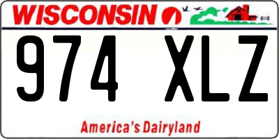 WI license plate 974XLZ