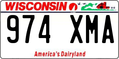 WI license plate 974XMA