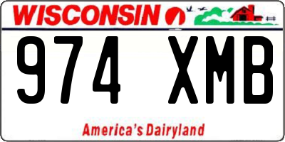 WI license plate 974XMB