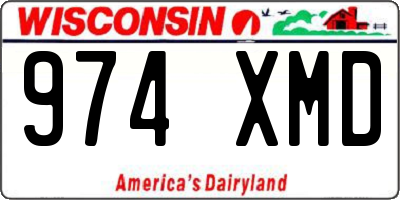 WI license plate 974XMD
