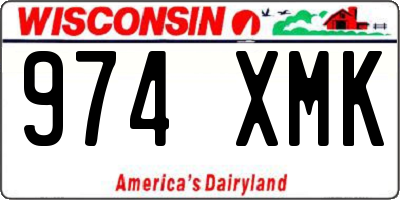 WI license plate 974XMK