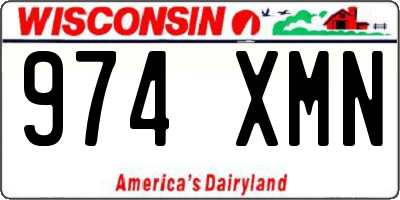 WI license plate 974XMN