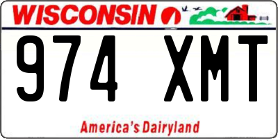 WI license plate 974XMT