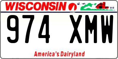 WI license plate 974XMW