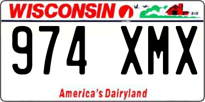 WI license plate 974XMX
