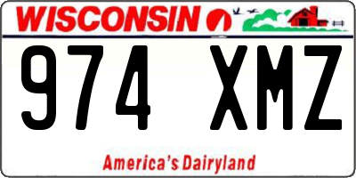 WI license plate 974XMZ