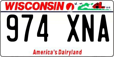 WI license plate 974XNA