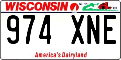 WI license plate 974XNE