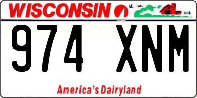 WI license plate 974XNM